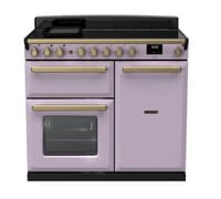 Rangemaster Estel Deluxe 100cm Induction Range Cooker - Heather with Brass Trim | ESDL100EIPHTH/AB1