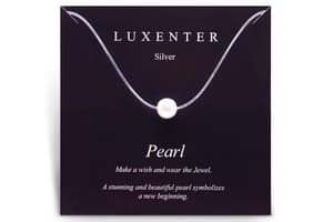 Luxenter Essential Necklace | Sterling Silver with Single Pearl