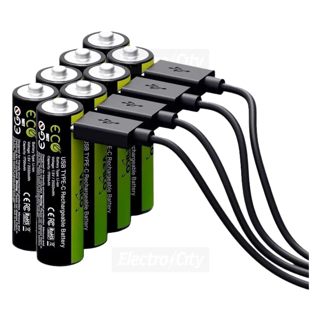Verico LoopEnergy AA Rechargeable Lithium Batteries | 8-Pack