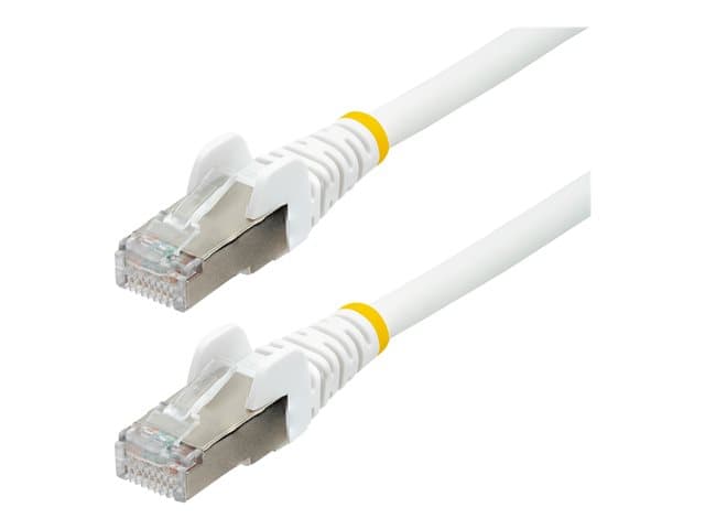 STARTECH.COM - Startech 50cm CAT6a Ethernet Cable - White - Low Smoke Zero Halogen (LSZH) - 10GbE 500MHz 100W PoE++ Snagless RJ-45 w/Strain Reliefs S/FTP Network Patch Cord - patch cable - 50 cm - white