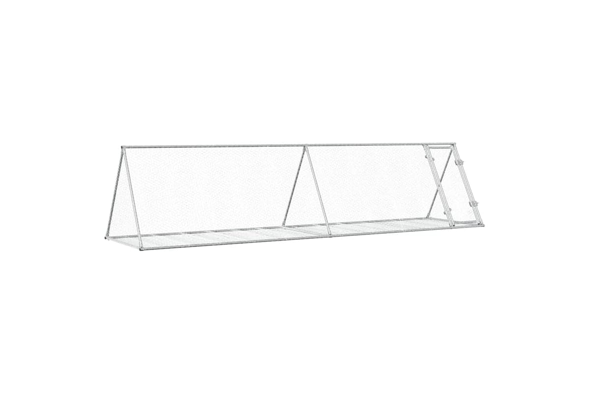 vidaXL 3281531 Rabbit Cage Silver 400x105x91cm Galvanised Steel