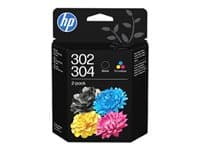 HP - 302/304 Combo Pack - 2-pack - pigmented black, colour (cyan, magenta, yellow) - original - ink cartridge