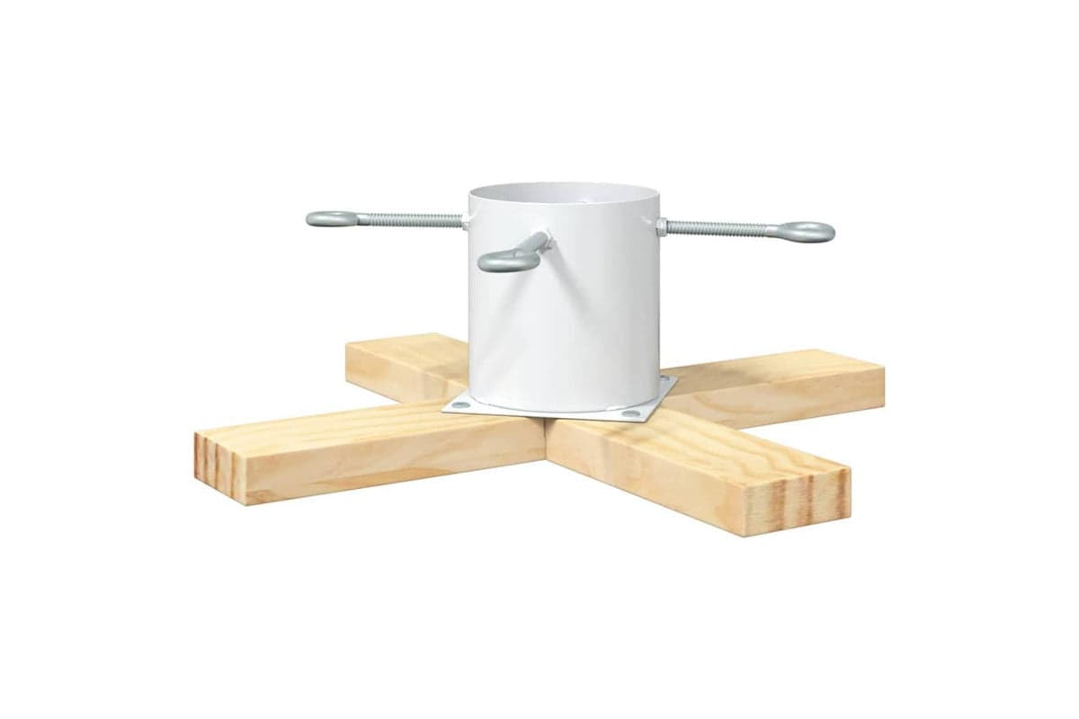 Vidaxl Christmas Tree Stand 173 White 50 X 50 X 16 Cm Solid Pine Wood