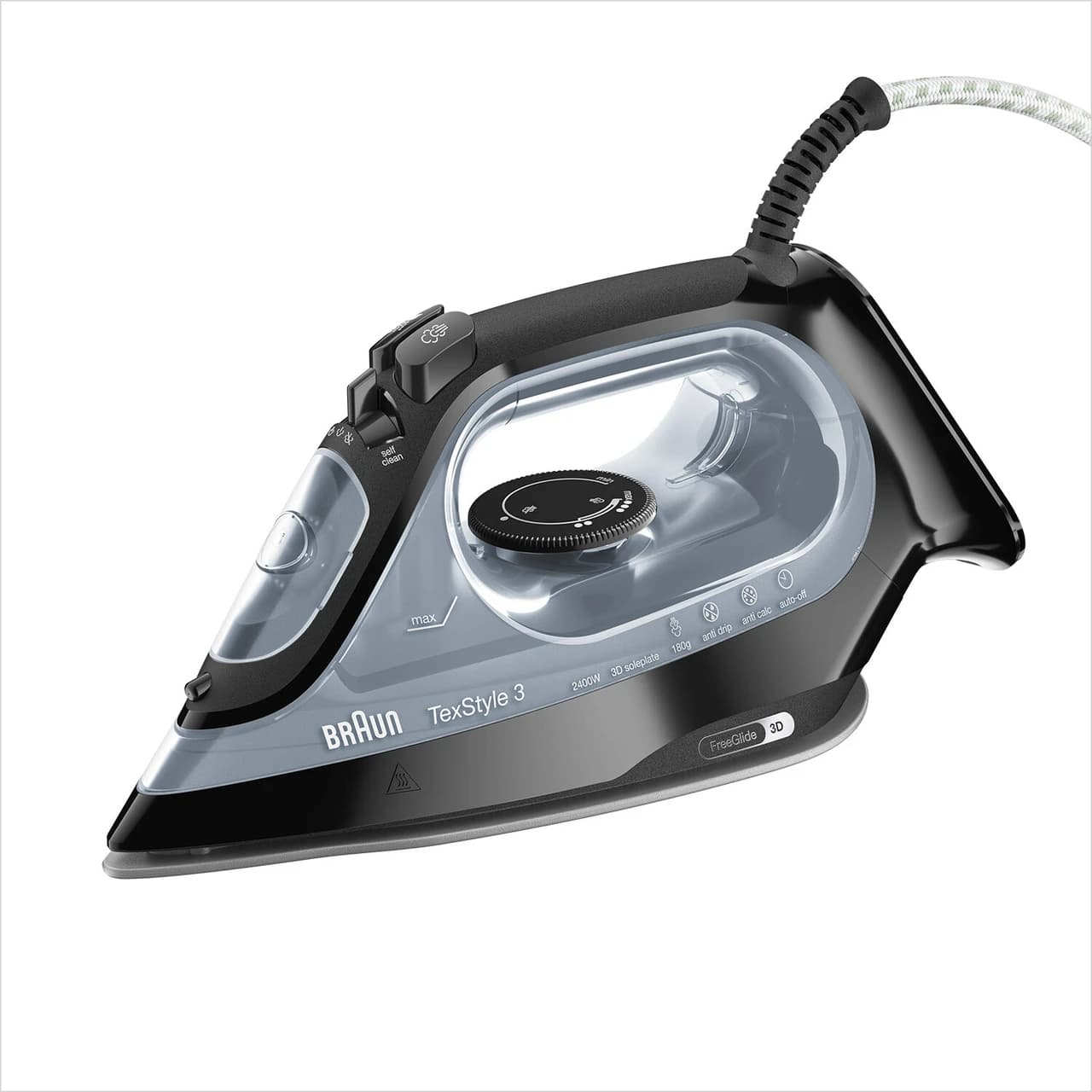Braun SI3055BK TexStyle 3 Steam Iron – Black