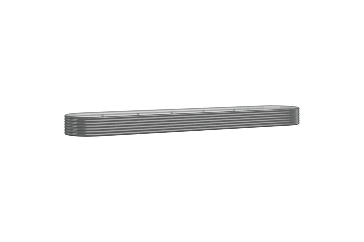 vidaXL 319009 Garden Raised Bed Powder-coated Steel 507x100x36cm Grey