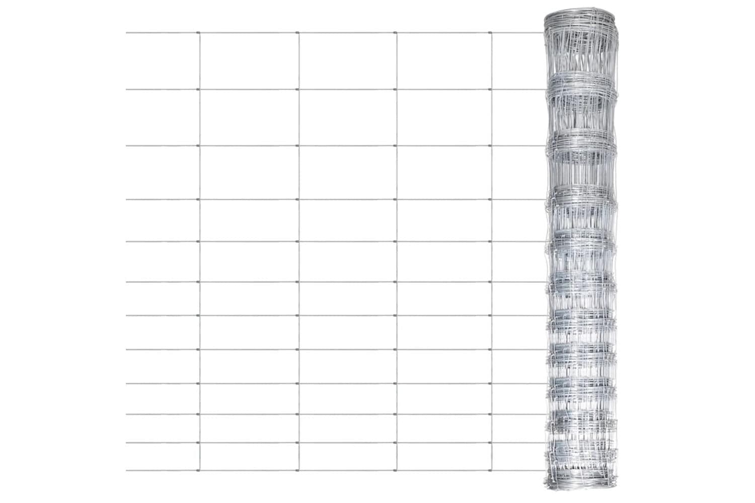 vidaXL 149505 Garden Fence Galvanised Steel 50 M 150cm Silver