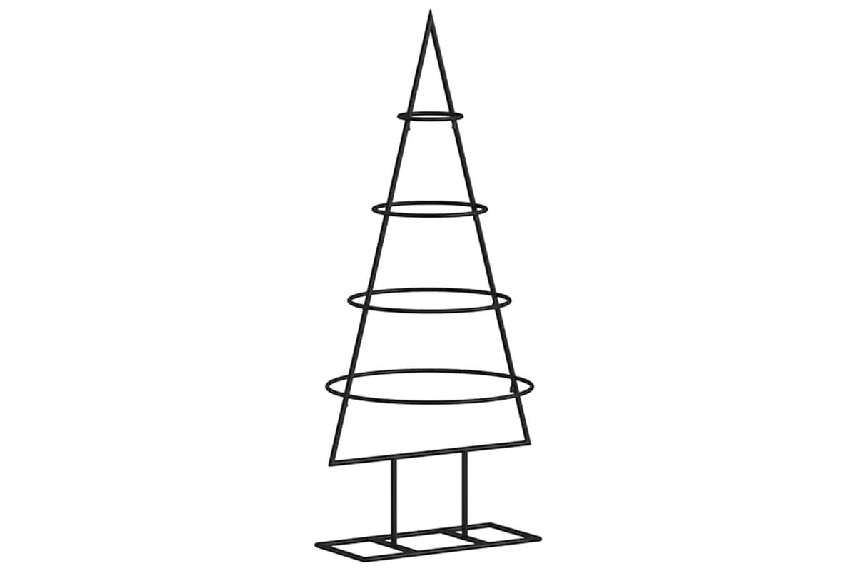 Vidaxl Metal Christmas Tree With Stand Black 60 Cm Powder-coated Steel