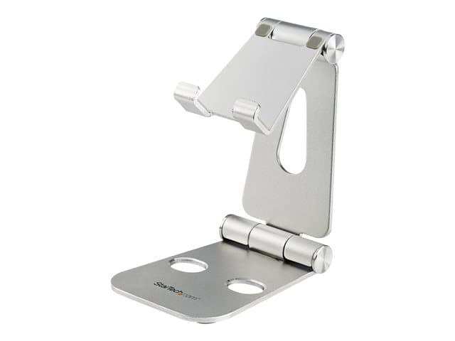 STARTECH.COM - Startech Phone and Tablet Stand, Foldable Universal Mobile Device Holder for Smartphones & Tablets Adjustable Multi-Angle Ergonomic Cell Phone Stand for Desk Portable, 4in to 13in - Foldable Phone Holder (USPTLSTND) - desktop