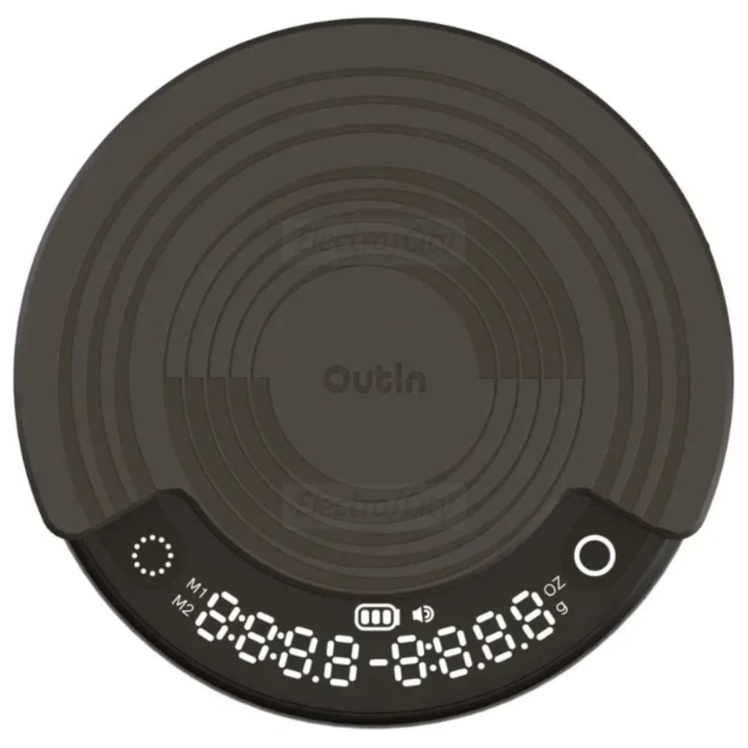 OutIn Claro Portable Coffee Scale with Smart Brewing Modes | Dark Grey