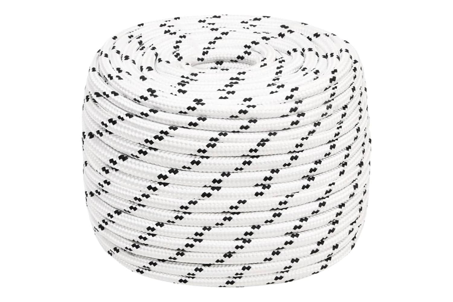 vidaXL 152782 Braided Boat Rope White 14mmx250 M Polyester