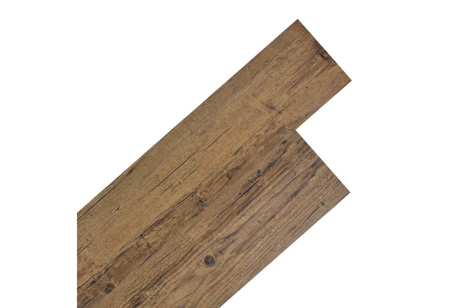 Vidaxl Self-adhesive Pvc Flooring Planks 5.02 Sq M 2 Mm Walnut Brown