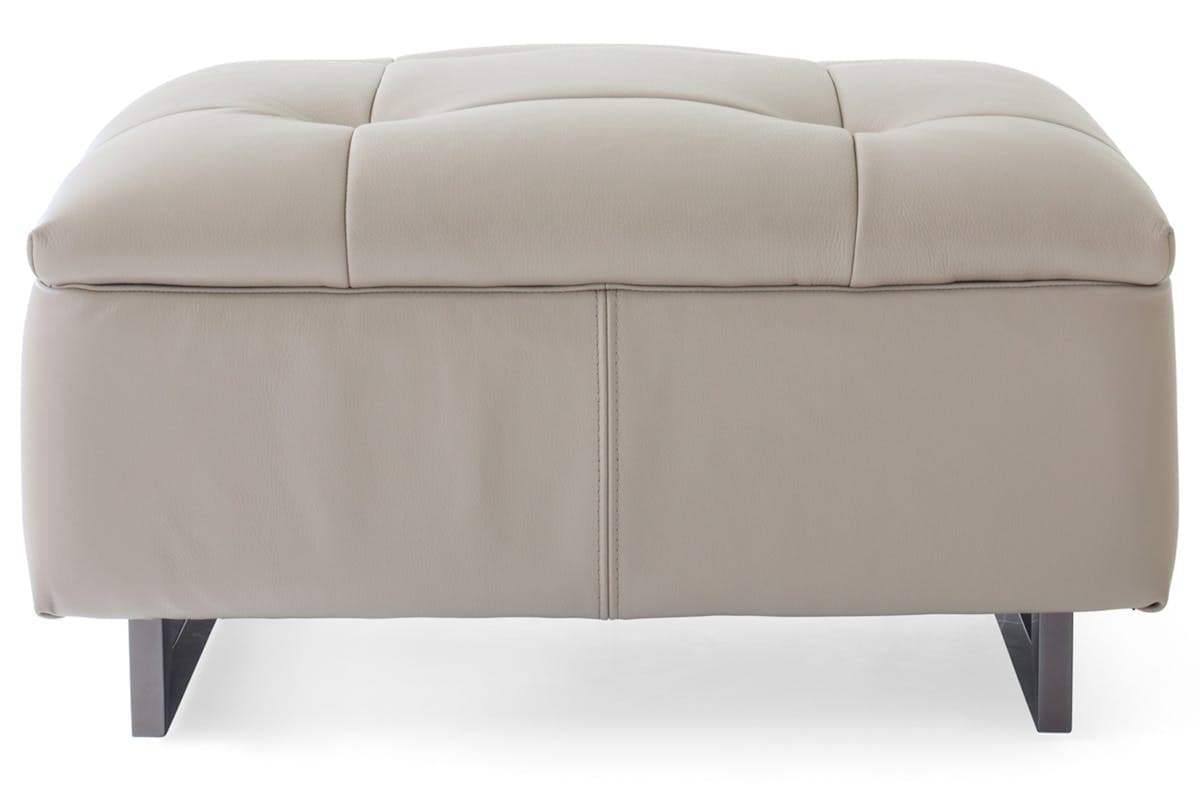 Cruz Footstool | Leather | Oyster