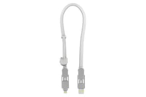 Rolling Square inCharge XL Cable | Glacier White | 0.3m