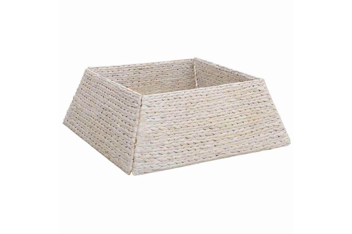 Vidaxl Christmas Tree Collar White 70 X 70 X 28 Cm Water Hyacinth