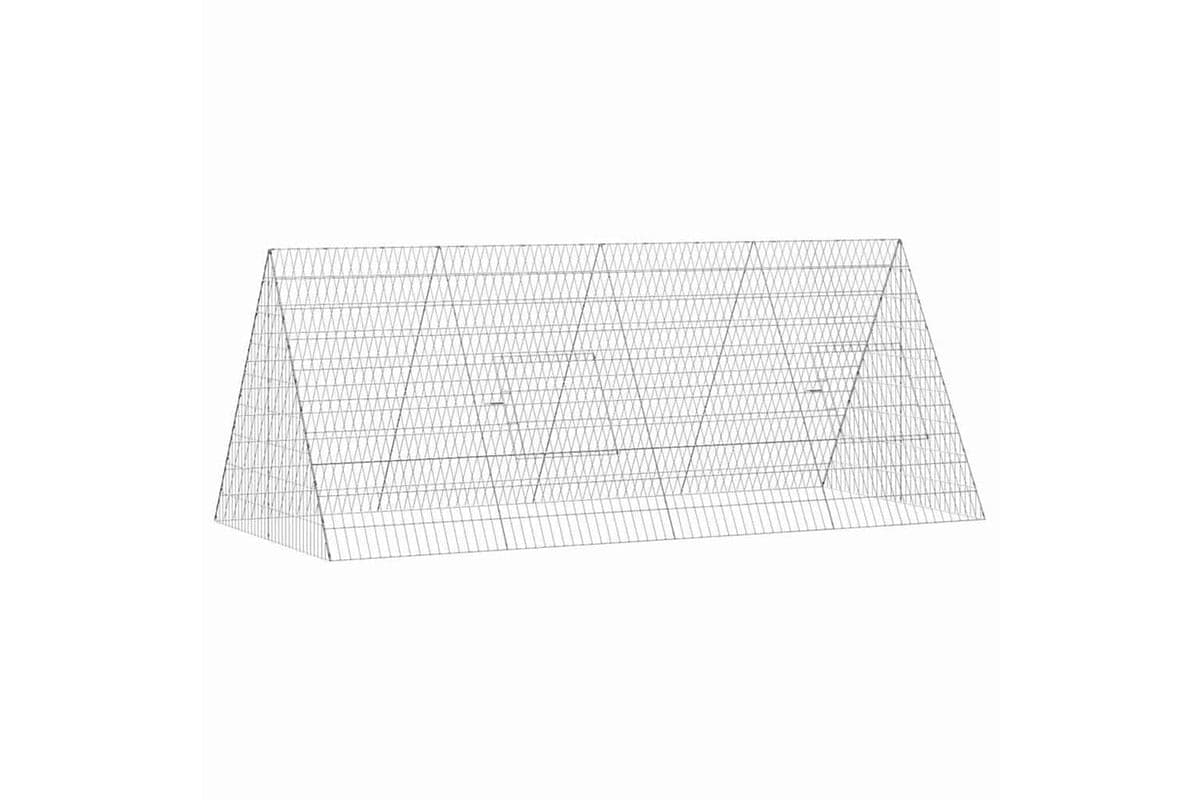 Vidaxl Rabbit Cage Silver 215 X 100 X 85 Cm Galvanised Steel