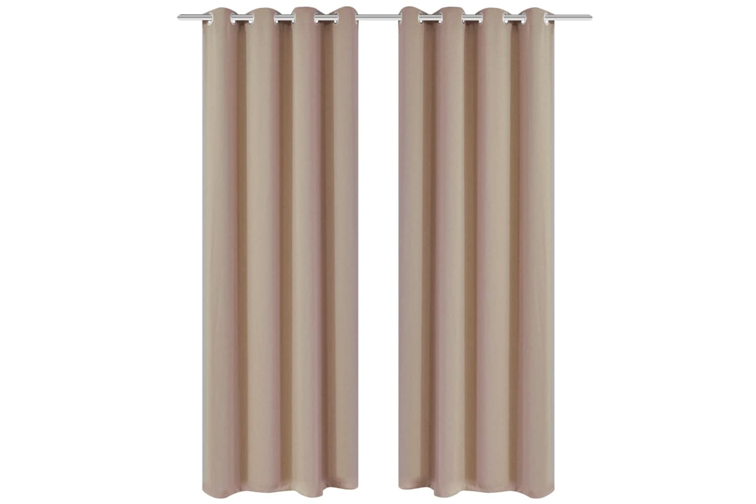 vidaXL 132201 Blackout Curtains 2 Pcs With Metal Eyelets 135x175cm Cream