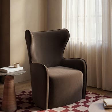 Paloma Armchair in Brown Velvet