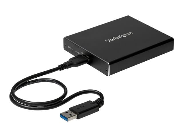 STARTECH.COM - StarTech Dual-Slot Hard Drive Enclosure for M.2 SATA SSDs - USB 3.1 (10Gbps) - Aluminum - M.2 to SATA - Raid Drive Enclosure (SM22BU31C3R) - flash storage array