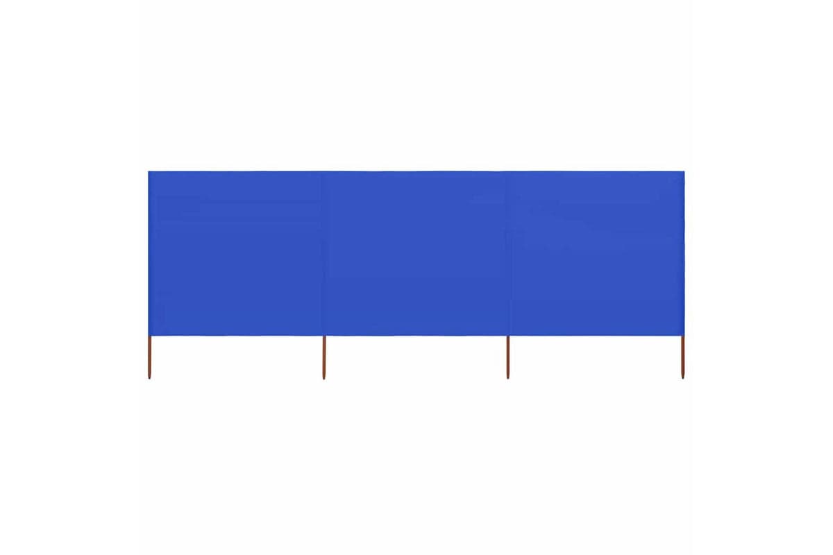 vidaXL 47147 3-panel Wind Screen Fabric 400x120cm Azure Blue