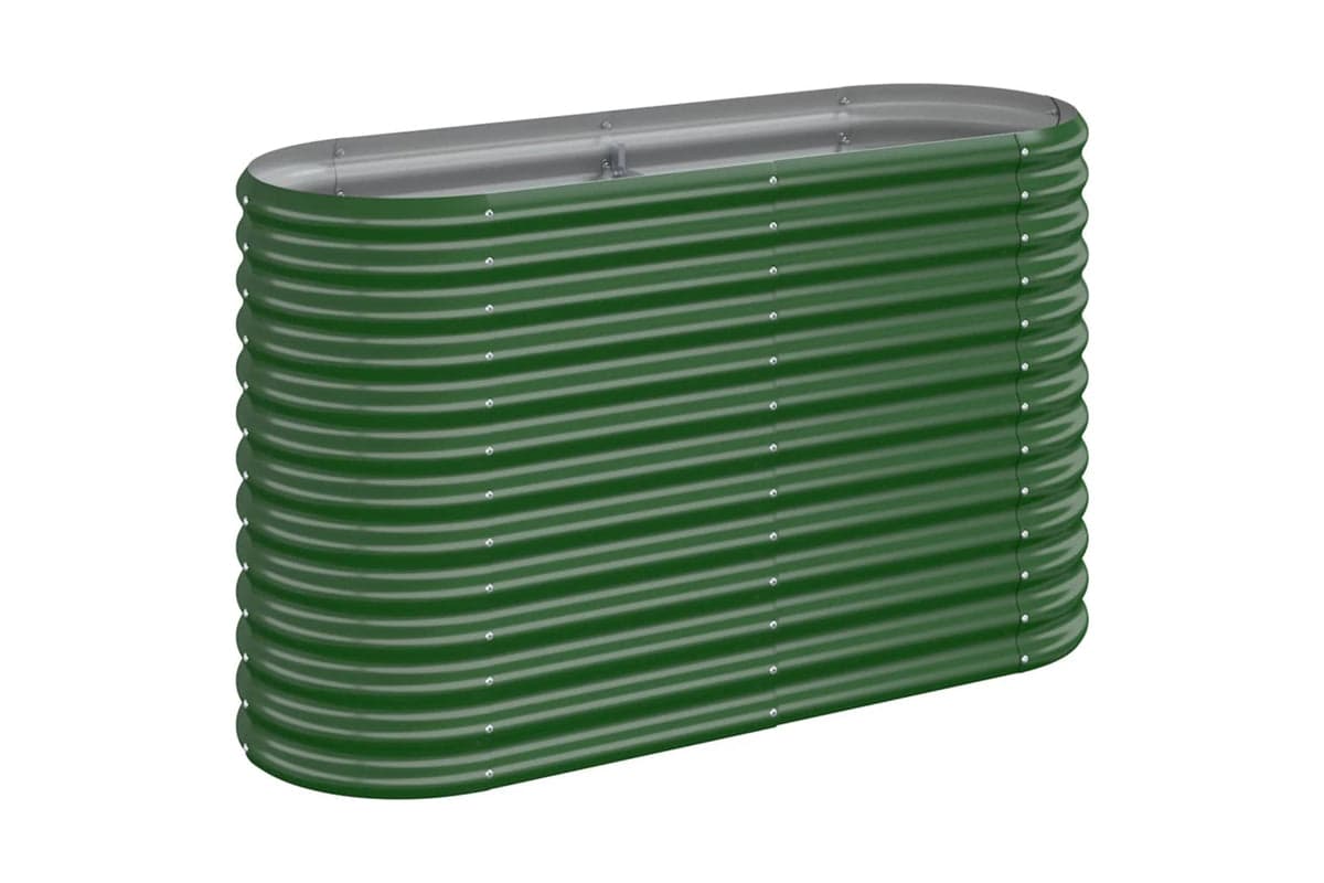 vidaXL 318888 Garden Raised Bed Powder-coated Steel 114x40x68cm Green