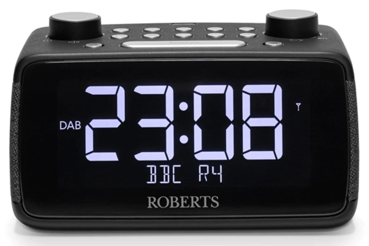 Roberts Ortus 4 FM Dual Alarm Clock Radio | Black