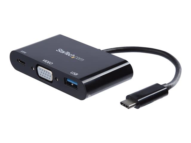 STARTECH.COM - Startech USB-C VGA Multiport Adapter - USB-A Port - with Power Delivery (USB PD) - USB C Adapter Converter - USB C Dongle (CDP2VGAUACP) - docking station - USB-C / Thunderbolt 3 - VGA