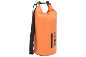 Vidaxl Dry Bag With Zipper Orange 20 L Pvc