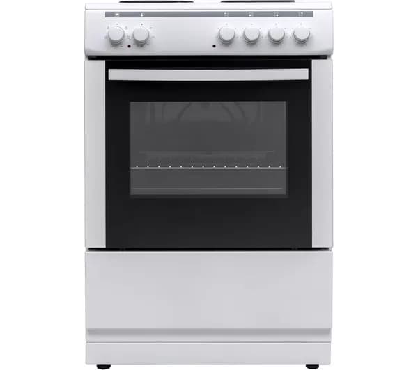ESSENTIALS CFSE60W18 60 cm Electric Solid Plate Cooker - White