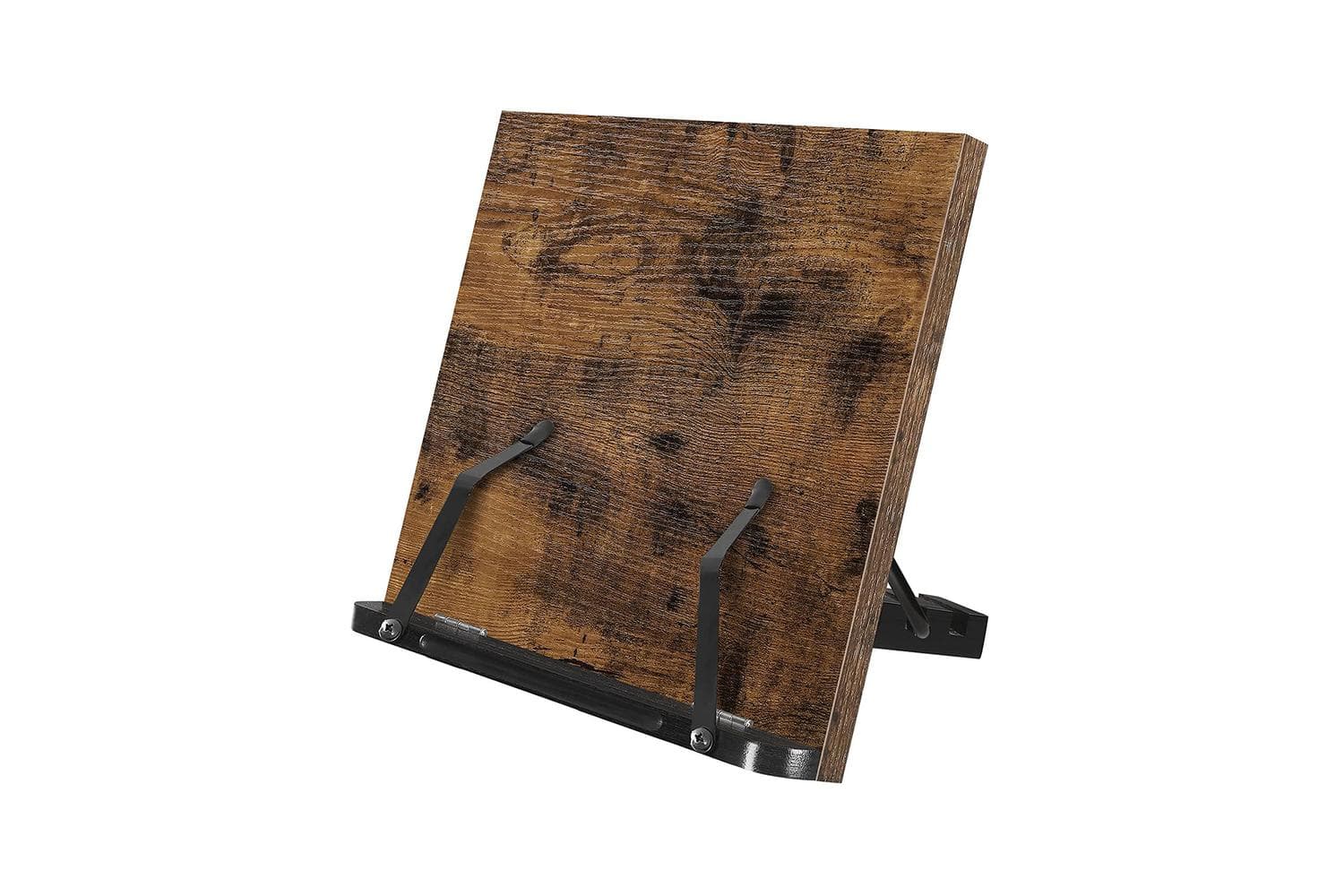 Songmics Brown Foldable Book Holder with Clips | Rustic Brown
