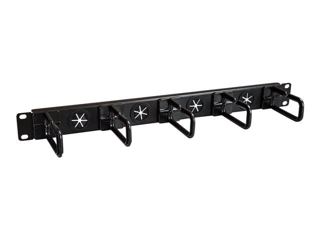 STARTECH.COM - Startech 1U 19" Cable Management Organizer, D Ring Hook Network/Server Rack Cord Manager, Data Center Horizontal Wire Panel with Passthrough Holes with Mounting Hardware, EIA/ECA-310-E - 1U Ring Hook Organizer (CABLMANAGERH)