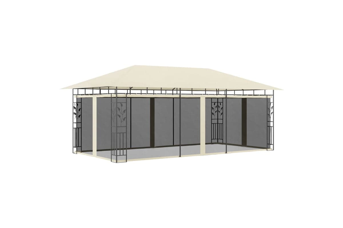 Vidaxl 47971 Gazebo With Mosquito Net 6x3x2.73 M Cream