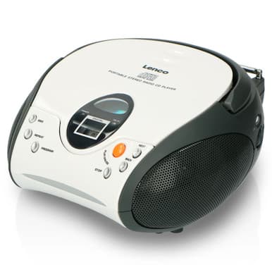 LENCO SCD-24 WHITE - Portable Stereo FM Radio with CD player | SCD-24 white