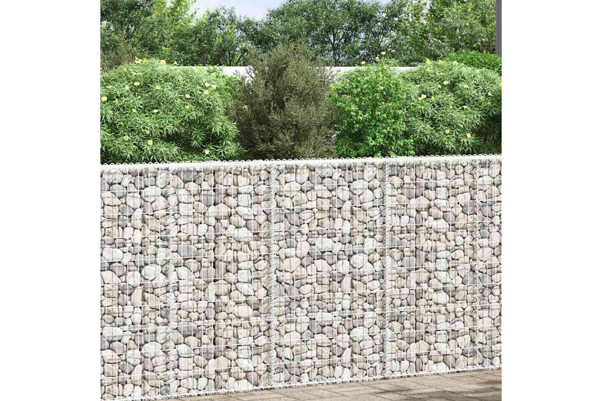 vidaXL 145653 Trapezium Gabion Raised Bed Galvanised Steel 100x20x100cm