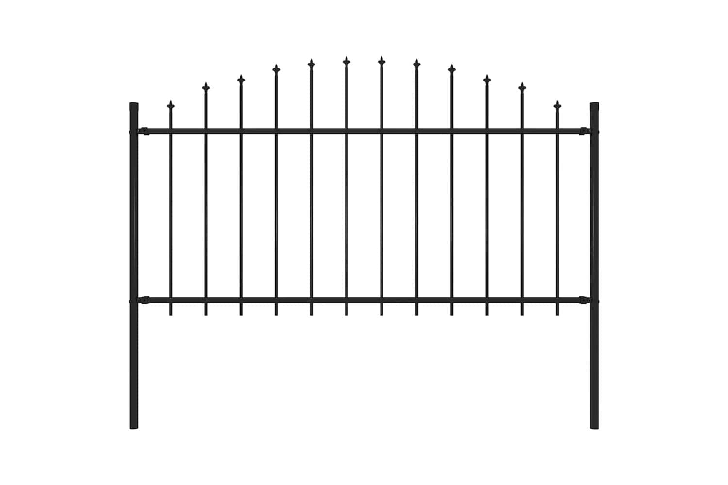 Vidaxl 144943 Garden Fence With Spear Top Steel
