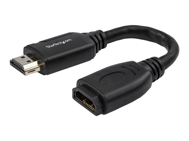 STARTECH.COM - Startech 6in High Speed HDMI Port Saver Cable with 4K 60Hz - Short HDMI 2.0 Male to Female Adapter Cable - Port Extender (HD2MF6INL) - HDMI extension cable - 15.2 cm