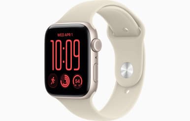 Apple Watch SE 3 GPS 44mm Starlight Aluminium Case with Sand Sport Band - M/L | MJL54MP/A