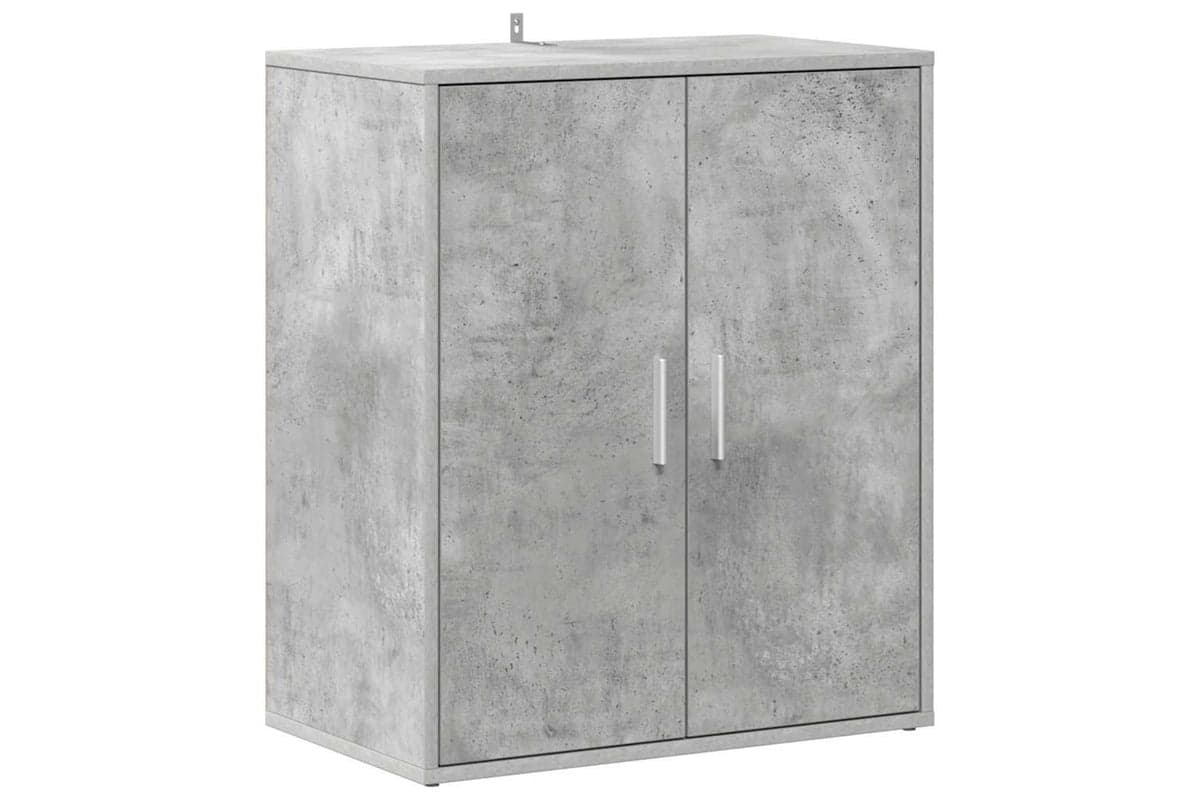 vidaXL 808922 Shoe Cabinet Concrete Grey 60x35x70cm Engineered Wood