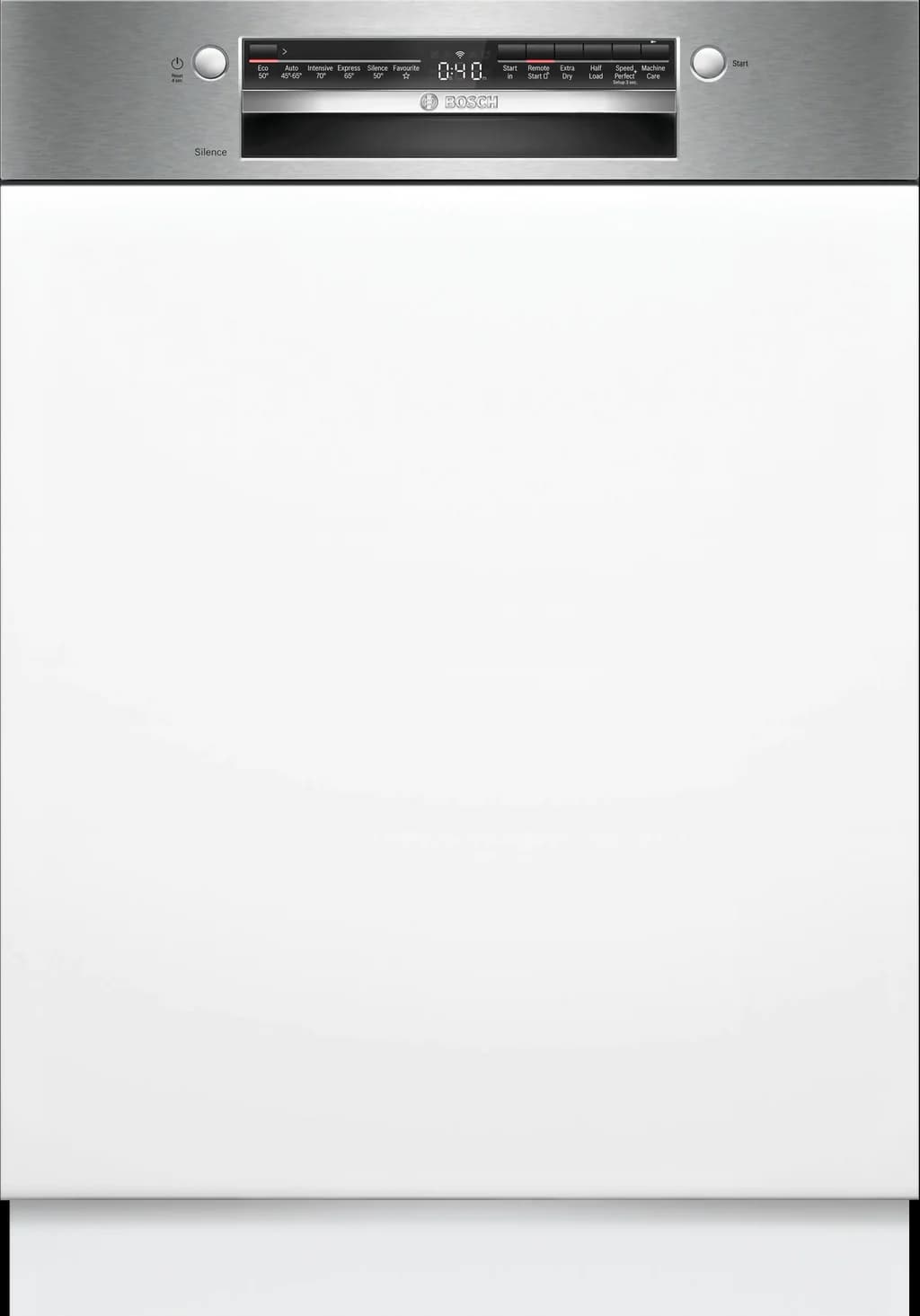 Bosch Series 2 60CM Semi Integrated Standard Dishwasher - Brushed Steel | SMI2HTS06G