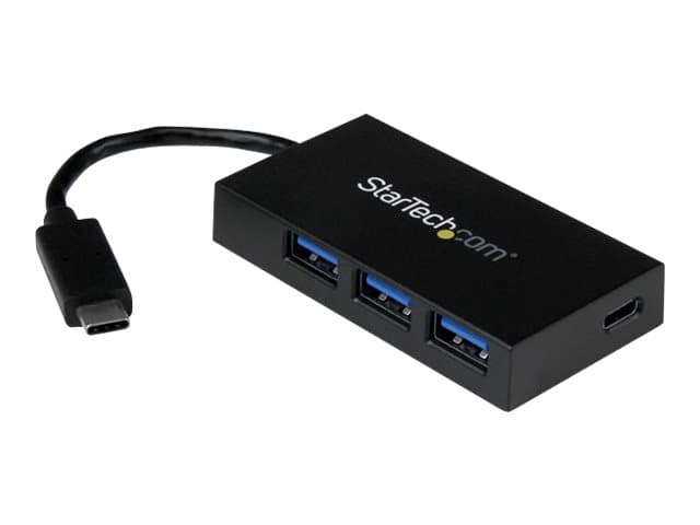 STARTECH.COM - Startech 4-Port USB 3.0 Hub - Powered USB 3.1 Gen 1 Hub - USB-C to 1x USB-C and 3x USB-A Adapter - USB-C Port Expander (HB30C3A1CFB) - hub - 4 ports