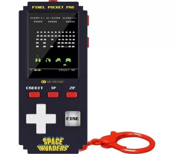MY ARCADE Pixel Pocket Pro Space Invaders Portable Video Game System