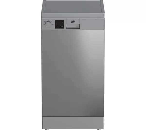 BEKO DVS04X20X Slimline Dishwasher - Stainless Steel