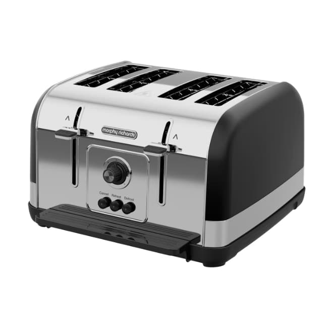 Morphy Richards Venture Retro 4-Slice Toaster Black | 240131