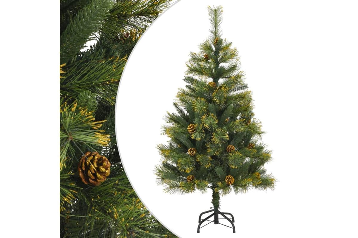 Vidaxl Artificial Hinged Christmas Tree With Cones 150 Cm