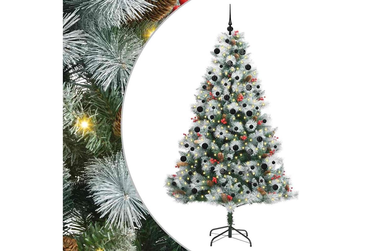 Vidaxl Artificial Christmas Tree Green And White 240 Cm