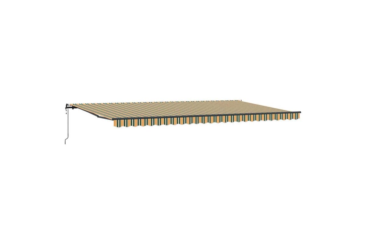 Vidaxl Retractable Awning Green And Yellow 600 X 300 Cm Fabric