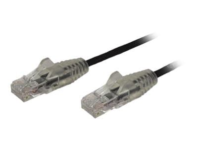STARTECH.COM - Startech 2.5m Slim LSZH CAT6 Ethernet Cable, 10 Gigabit Snagless RJ45 100W PoE Patch Cord, CAT 6 10GbE UTP Network Cable w/Strain Relief, Black, ETL/Low Smoke Zero Halogen - Category 6 - 28AWG (N6PAT250CMBKS) - patch cable - 2.5 m - black