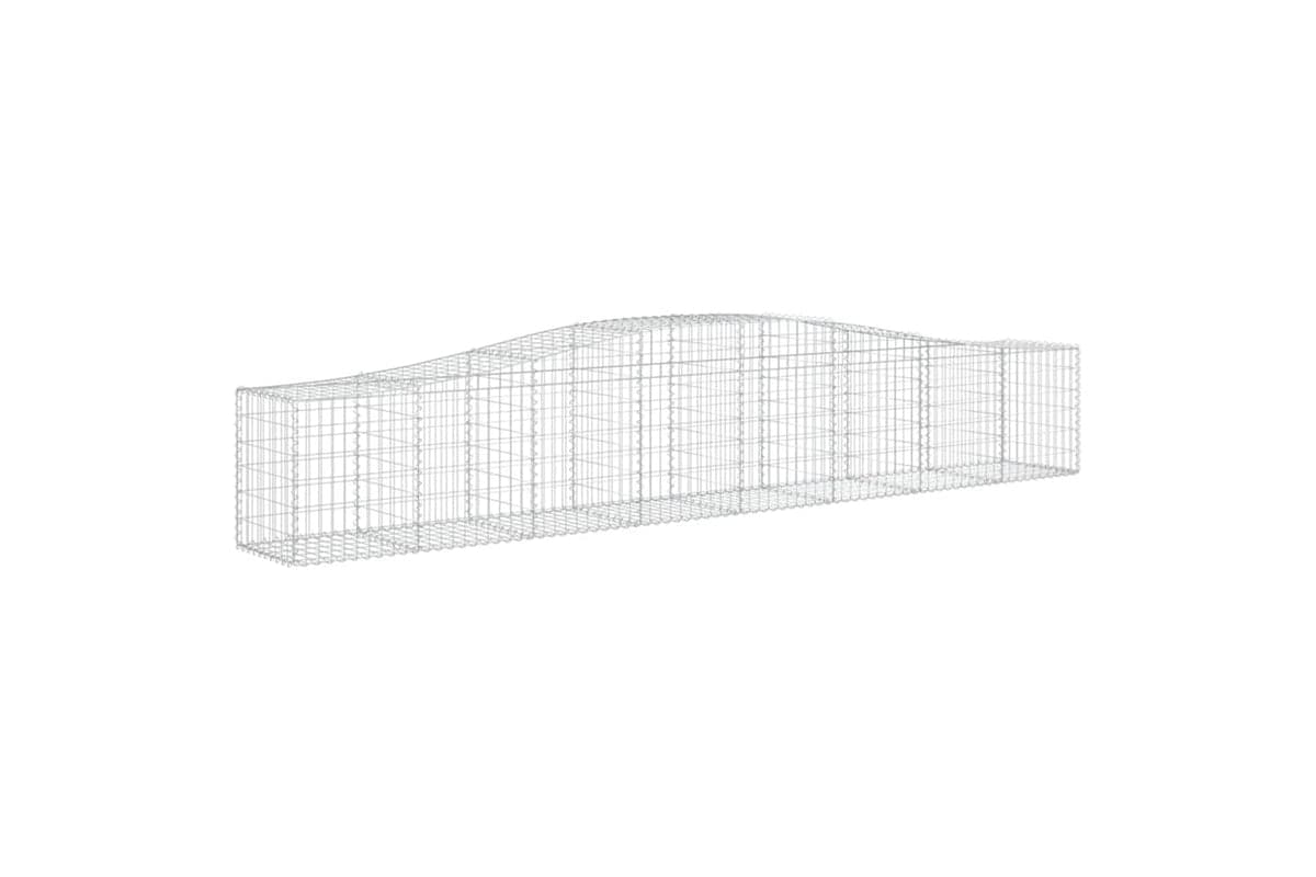 vidaXL 153413 Arched Gabion Basket 400x50x60/80cm Galvanised Iron