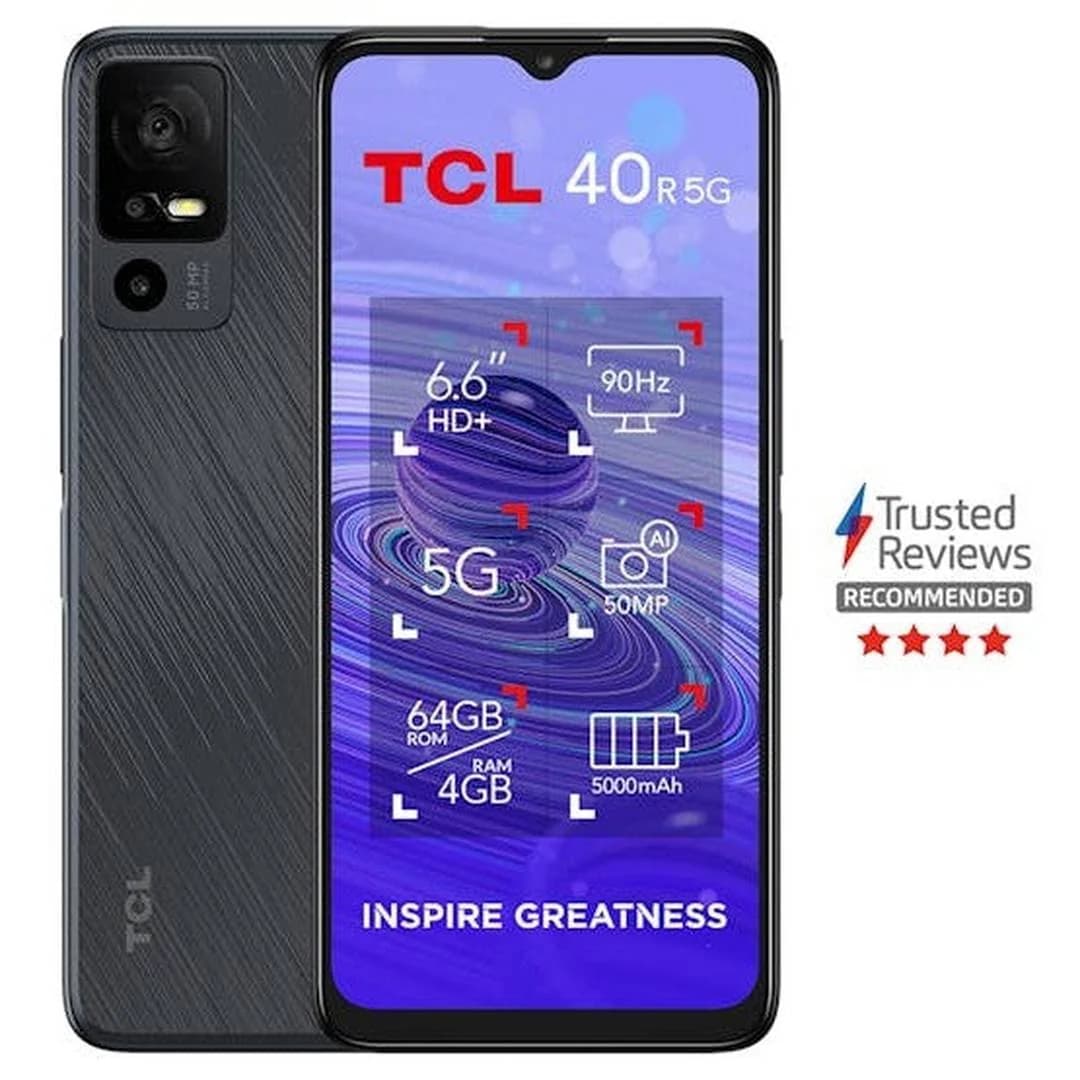 TCL 40R 6.6" 64GB 5g Smartphone - Black