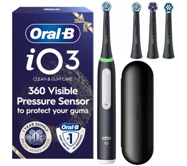 ORAL-B iO3 Electric Toothbrush Gift Pack - Black