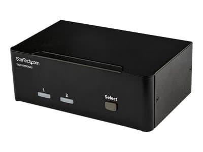 STARTECH.COM - Startech 2-Port DisplayPort KVM Switch - Dual-Monitor - 4K 60 - with Audio & USB Peripheral Support - DP 1.2 - USB Hub (SV231DPDDUA2) - KVM / audio / USB switch - 2 ports